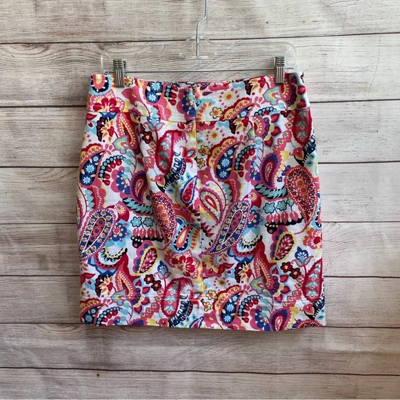 TALBOTS PENCIL SKIRT IN PAISLEY PRINT - Picture 4 of 5